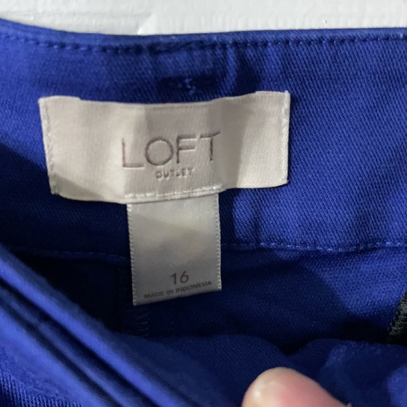 Loft outlet women cropped wide leg pants in blue - Picture 3 of 4